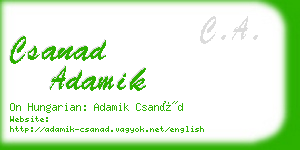 csanad adamik business card